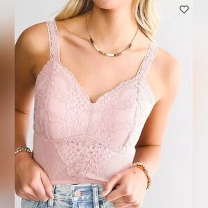 BKE Essentials floral full coverage bralette in blush size small